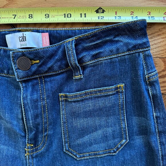 NWT cabi Driver's Seat Patch Pocket Trouser Jeans in Trader Wash - Size 4R - Picture 12 of 13